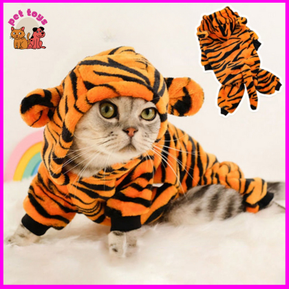 Quần áo chó mèo - Quần Áo hóa trang con hổ cho chó mèo - Hóa trang Halloween cho chó mèo - Pet Toys