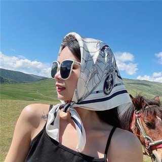 Khăn lụa vuông choàng cổ 70*70cm Khăn turban