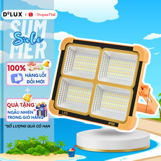 Đèn Năng Lượng Mặt Trời Đa Năng Cầm Tay 300W, Đèn LED Tích Điện Cầm Tay Chống Nước IP66, 5 Chế Sáng, Có Đèn Cảnh Báo