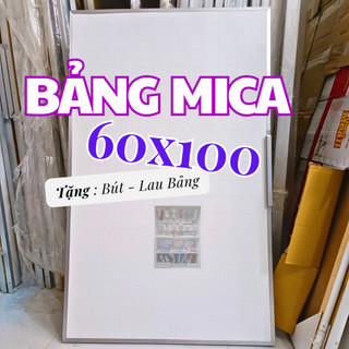 Bảng mica trắng viết bút lông  60 x 100cm + Tặng Bút lông & lau bảng
