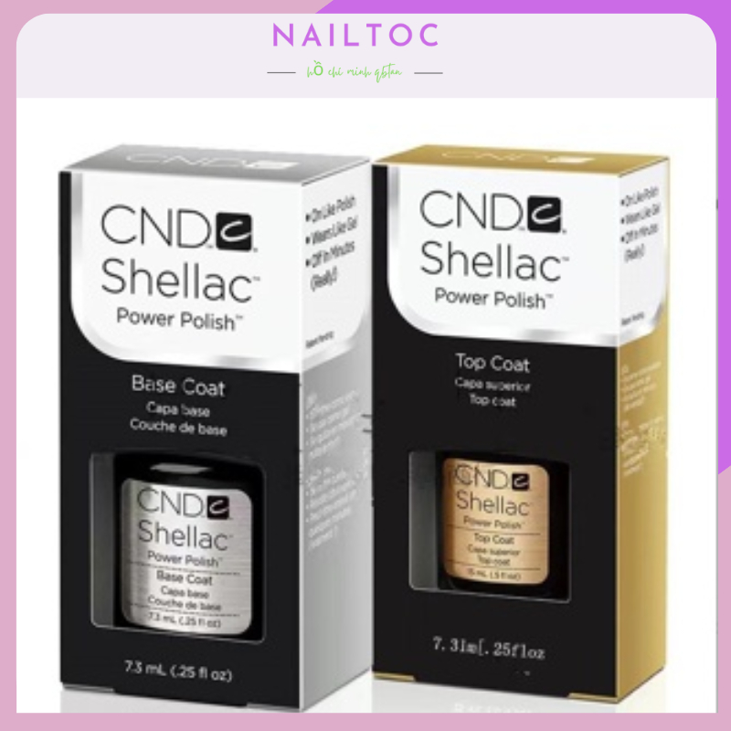Cặp Base - Top CND Sơn Gel Siêu Bóng Bền  7,5ml
