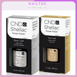 Cặp base - top cnd sơn gel siêu bóng bền 7,5ml