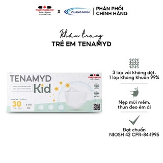  Khẩu trang Tenamyd cho bé 4 lớp vải không dệt giấy kháng khuẩn thoáng mát mềm mại 