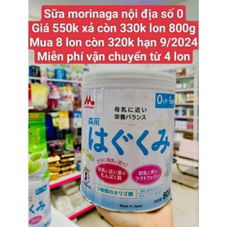 Sữa morinaga số 0,1 nội địa lon 800g hạn 12/2024 của nhật bản