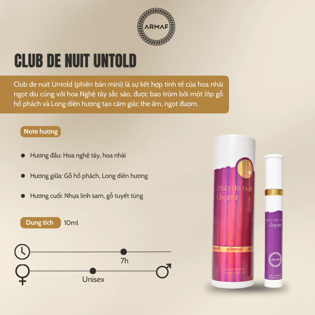 Nước hoa Unisex ARMAF Club de Nuit Untold EDP - 105ml | BigBuy360 - bigbuy360.vn