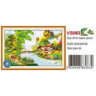 Tranh đính đá phong cảnh VS083 (80 x 50 cm)