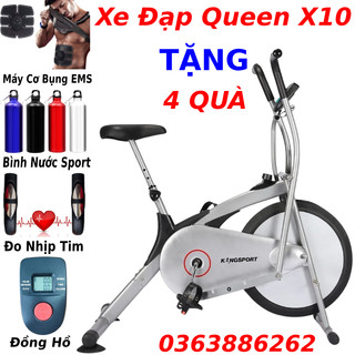 Xe đạp tập thể dục tại nhà Queen Sport X9 tặng đo nhịp tim +đồng hồ 6 chỉ số + giá đỡ hoặc bình nước