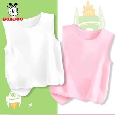 Áo thun cho bé gái BOBDOG, áo 3 lỗ chất liệu cotton thoáng mát co giãn, áo sát nách trơn basic cho bé mặc hè