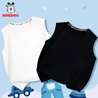 Áo ba lỗ bé trai BOBDOG áo thun trơn cho bé mặc hè chất liệu cotton co giãn