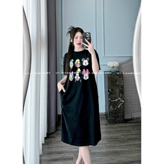 Đầm bầu thời trang dạo phố BCA1162, Váy bầu mùa hè chất cotton