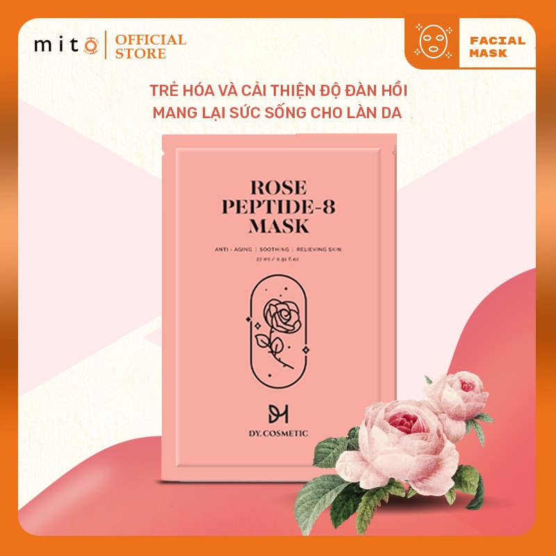 1 Miếng mặt nạ hoa hồng Rose Peptide-8 Mask DY.COSMETIC