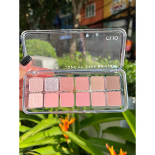 Bảng phấn mắt clio pro eye air 12 ô tone #04 pink pairing