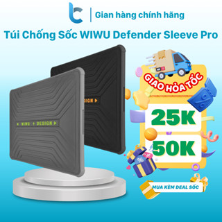 Túi Chống Sốc Macbook WIWU Defender Sleeve Pro Chống Nước, Khung Lycra Chống Cấn Góc