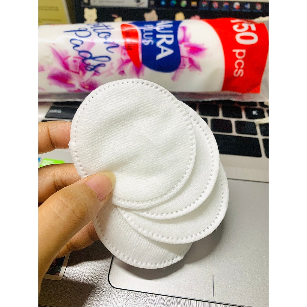 Bông Tẩy Trang Aura chính hãng 150 miếng