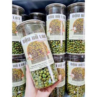Đậu Hà Lan sấy giòn vị tỏi ớt hộp 400gram, đậu hạt sấy tẩm gia vị ăn liền