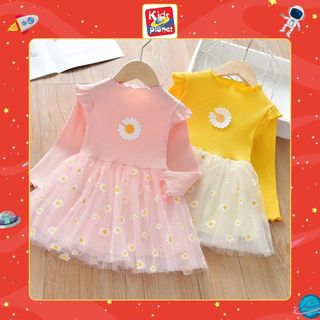 Váy hoạ tiết hoa cúc cho bé gái 10-25kg (N00628)