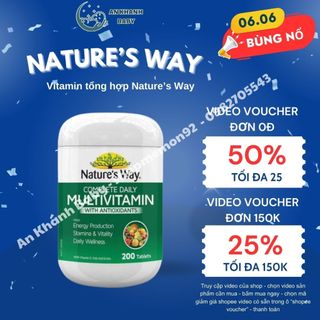 Vitamin Tổng Hợp Nature’s Way Complete Daily Multivitamin - 200 Viên