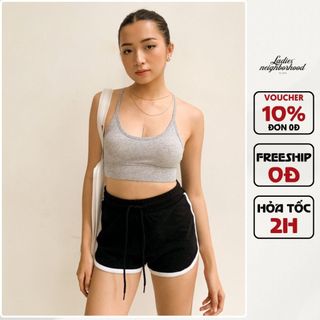 Áo tập Bra tập gym yoga nữ thể thao có mút nâng ngực basic chất cotton bản mới mỏng mát thấm hút mồ hôi co giãn tốt