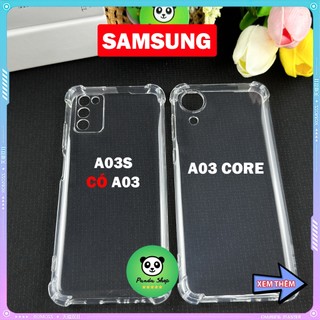 Ốp Samsung A03 / A03S / A03 CORE Bảo Vệ Cam, Chống Sốc, Trong Suốt, Silicon