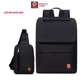 Combo balo thời trang hàn quốc chống thấm nước backpack hr350 và túi đeo chéo haras hr147