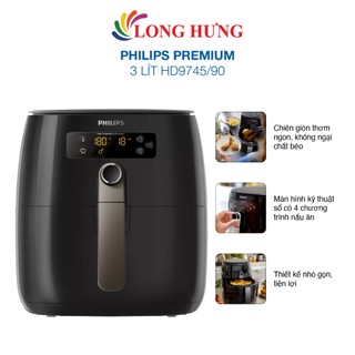Nồi chiên không dầu điện tử Philips 3 lít HD9745/90 - Hàng chính hãng