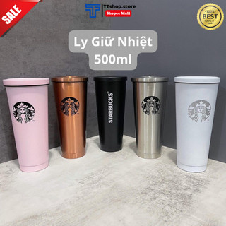Ly Giữ Nhiệt Starbucks Dung Tích 500ml Tặng Kèm Ống Hút Với Chất Liệu Inox Cao Cấp Không Gỉ (LOGKENT)