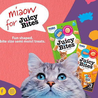 SNACK BÁNH THƯỞNG DẠNG MỀM INABA JUICY BITES CHO MÈO - NHẬP KHẨU INABA THÁI LAN