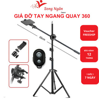 Cây livestream giá đỡ điện thoại gậy chụp ảnh kèm tay quay 360 giúp chụp ảnh sản phẩm quay video