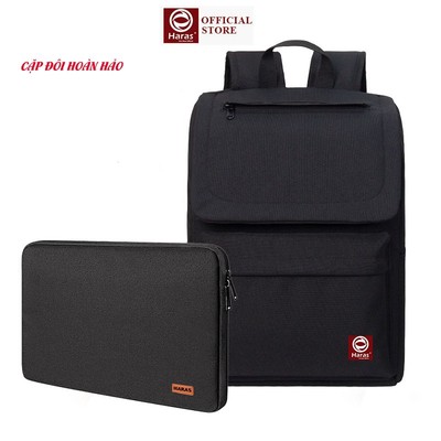Balo Laptop Thời Trang Cao Cấp HR350 HARAS Và Túi Chống Sốc Laptop HARAS C001