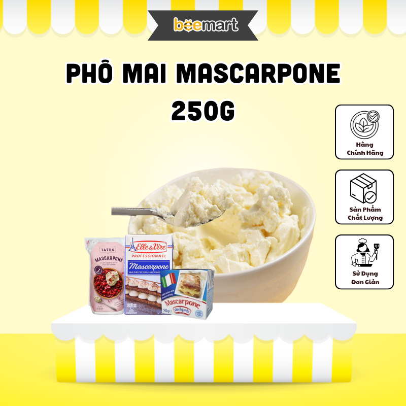 Phô Mai Kem Mascarpone gói 250g (tách nhỏ)