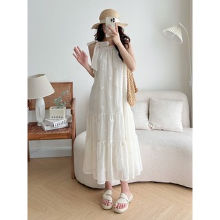 Váy maxi đi biển kèm dây nơ cổ siêu xinh đi mùa hè chơi đi biển - 247store.vn - Maxi3515_P13K10