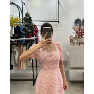 Đầm Only voan hoa dập xù 2 màu