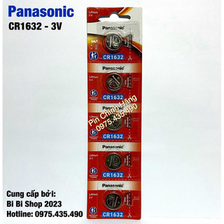Pin CR1632 Panasonic Lithium 3V Hàng Chính Hãng vỉ 5 viên