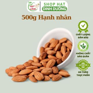 500g Hạt hạnh nhân sống đã tách vỏ, hạnh nhân tươi làm sữa hạt, làm bánh - Tiệm Hạt Lành