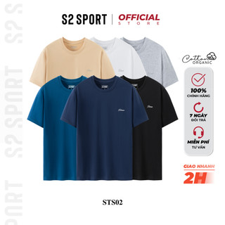 Áo thun nam trơn cổ tròn S2 SPORT t-shirt nam ngắn tay basic chất cotton co giãn mặc hè - STS02