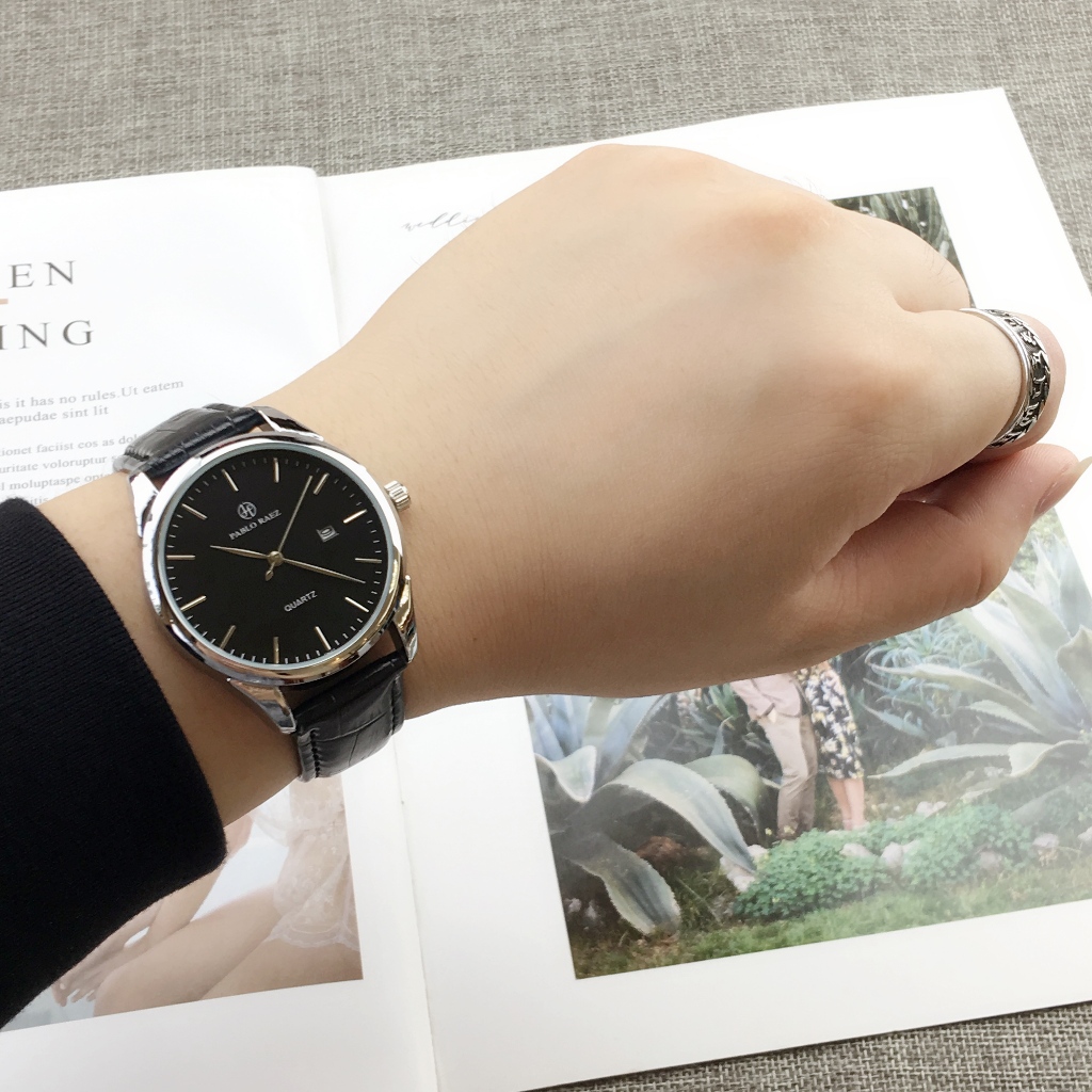 Đồng hồ nam cao cấp PABLO RAEZ 5869 dây da chống nước phong cách doanh nhân sang trọng CARIENT | BigBuy360 - bigbuy360.vn