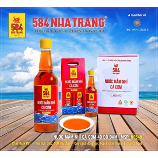 Thùng 6 chai 500ml Nước mắm Nhỉ Cá cơm 40 độ đạm- 584 Nha Trang - Chai PET -  Date luôn mới.
