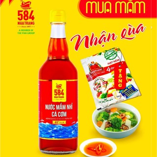 [MUA 6 TẶNG 6] Thùng 6 chai Nước mắm Nhỉ Cá cơm - 584 Nha Trang - Loại 40 độ đạm - Chai thủy tinh 510ml, Date luôn mới