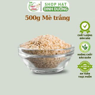 500g Vừng trắng/Mè trắng sống nguyên chất sạch - Tiệm hạt lành