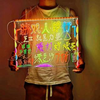 (chuyên sỉ) Bảng quảng cáo treo bảng huỳnh quang vẽ xóa dễ dàng bảng đen có đèn LED phát sáng