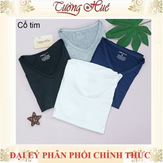 Áo lót nam ICOOLMAN thun co giãn 2 chiều cổ tim tay ngắn form ôm body