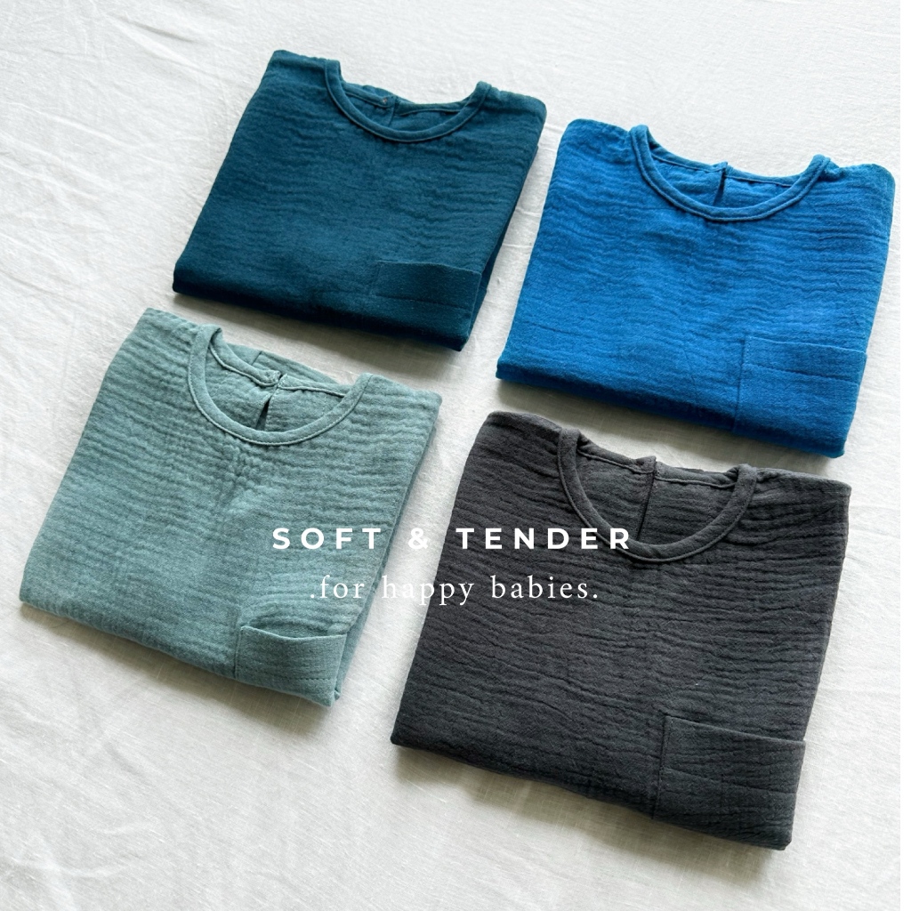 Cloudy set - Bộ đồ xô muslin bé trai và bé gái xuân hè thu