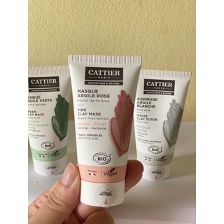 Mặt nạ đất sét hữu cơ thuần chay Cattier Paris Masque Argile