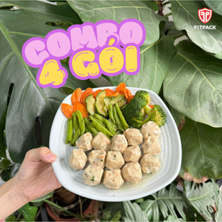 Combo 4 GÓI 200gr Chả ức gà eatclean, mọc gà viên, ức gà viên ăn kiêng eatclean healthy FITPACK