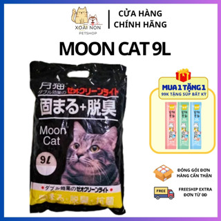 Cát Nhật Đen Moon Cát 9L, Cát Vệ Sinh Cho Mèo Vón Tốt, Mùi Hương Dịu Nhẹ - Xoài Non Petshop