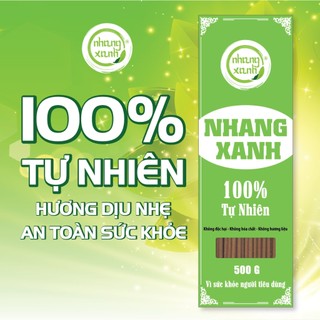 Nhang Xanh Phổ Thông 30cm - Mùi hương dịu nhẹ, tự nhiên, không hóa chất độc hại - 500gr/~500 cây