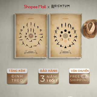 Tranh treo tường canvas cao cấp SET3 của REICHTUM - Phòng khách/ Nhà ngủ/ Decor trang trí/ Chất vải canvas