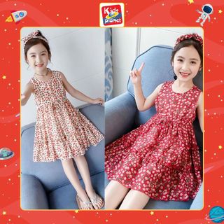 Váy đầm voan xòe chấm bi cho bé gái (N00488)