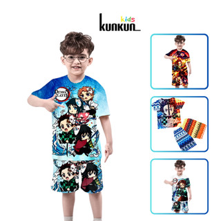 Quần áo trẻ em Kunkun Kid chất thun lạnh co giãn 4 chiều in 3D TP597-1083-1084-1085 size đại từ 10-60kg