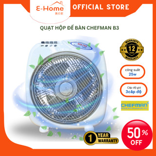 Quạt hộp Chefman B3 chính hãng 3 chế độ gió, công suất 35W siêu tiết kiệm điện
